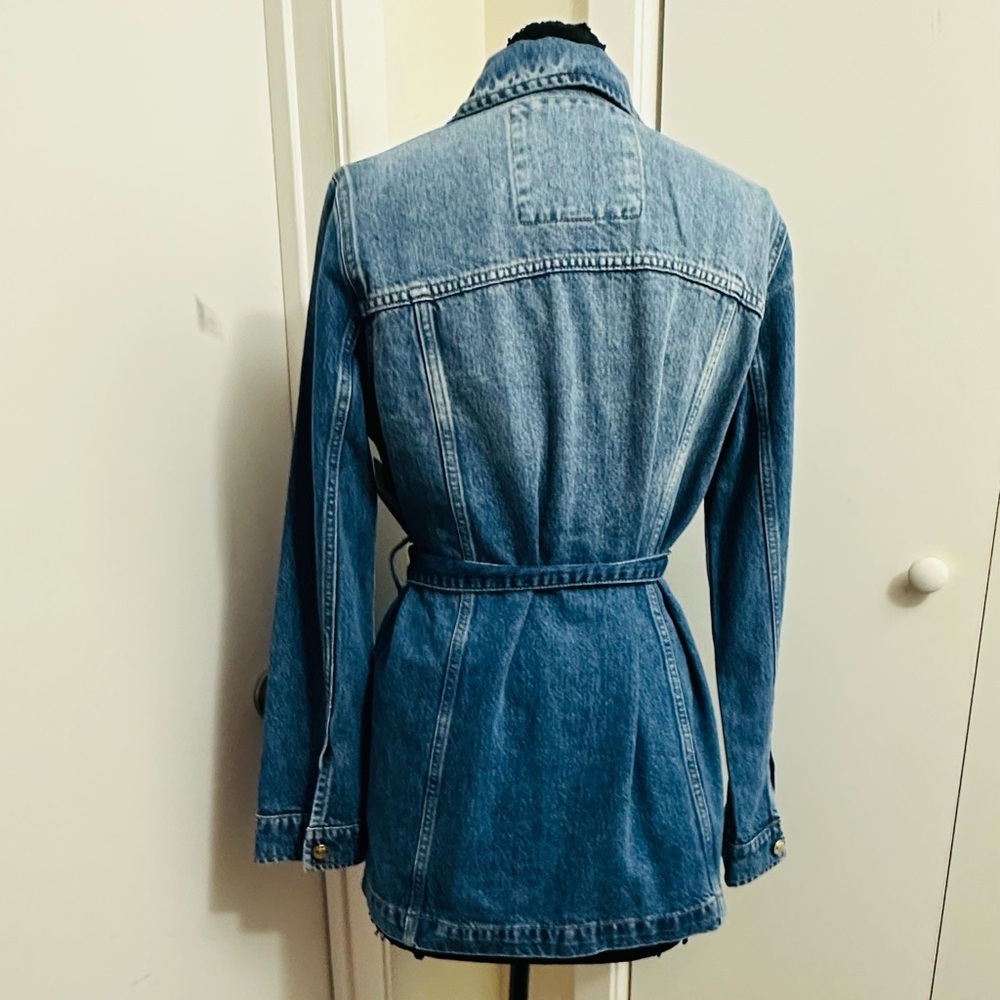 Michael Kors Denim Utility Jacket w/ Belt – Size M – New With Tags - Picture 2 of 10